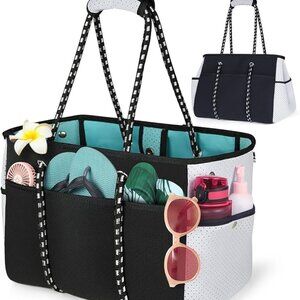 NUBILY Neoprene Beach Tote Bag Beach Bag- NEW- waterproof, sandproof, pool